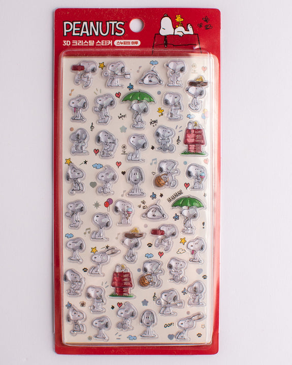 Peanuts - Snoopy 3D Jelly Stickers - Red