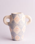 Milo Hachim - Mini Vase - Diamond Check Blue