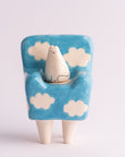 Milo Hachim - Cat in Armchair - Cloud