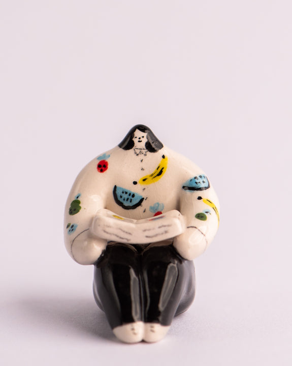 Milo Hachim - Mini Reader Ceramic Figure - Fruit 2