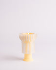 Warren & Laetitia - Double Candle Holder (Tall) - Pastel Yellow