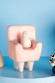 Milo Hachim - Cat in Armchair - Pink