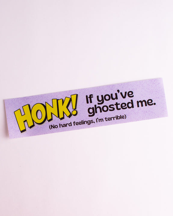 Carla Adams - Honk if You Ghosted Me Bumper Sticker