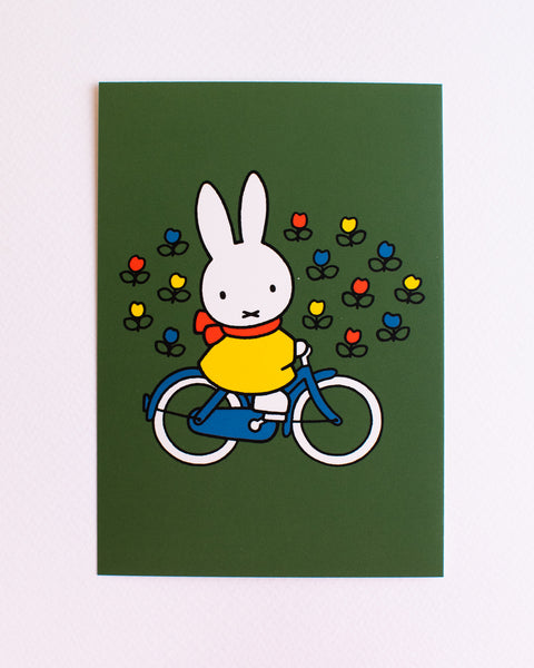 Miffy - Postcard - Miffy Riding a Bicycle