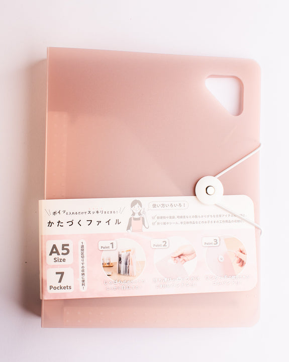 Nakabayashi - A5 File Organiser - Mist Pink
