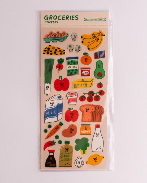 Tess Smith-Roberts - Sticker Sheet - Groceries