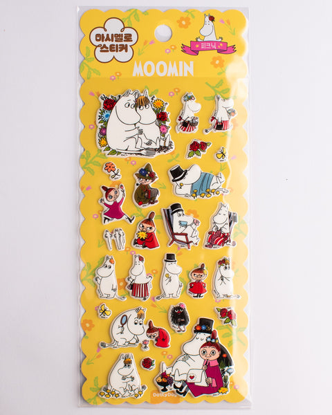 Moomin - Puffy Sticker Sheet - Yellow Picnic