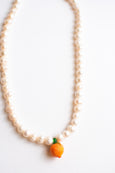Jean Riley -  XL Glass Tangelo pearl necklace