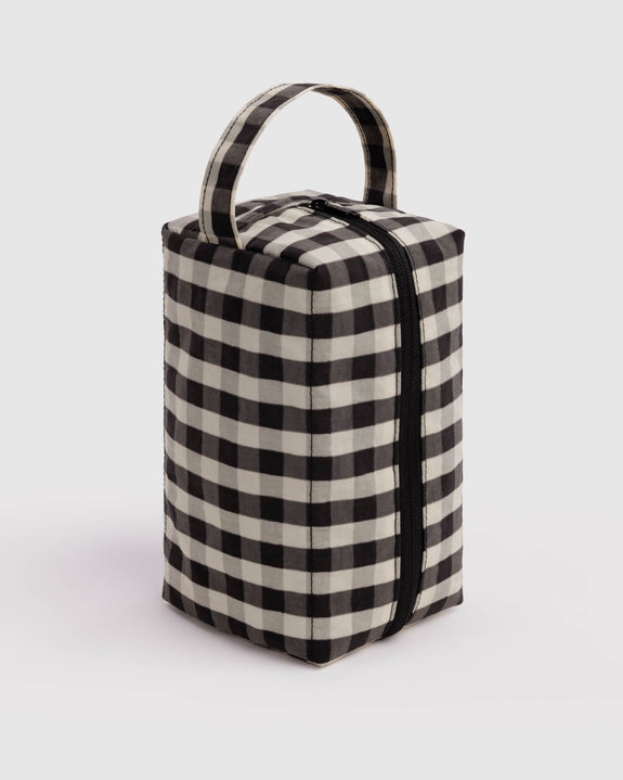 Baggu - Dopp Kit - Black and Cream Gingham - PRE-ORDER FOR SHIPPING AFTER MONDAY OCTOBER 12TH*