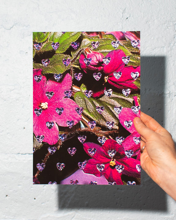 Emily Green - Violet Hearts - Giclee Print