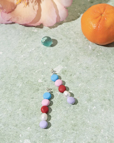 Emily Green - Sakura Beaded Pearl Earrings