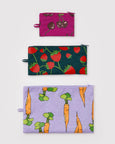 Baggu - Flat Pouch Set - Carrots & Berries