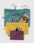 Baggu - Flat Pouch Set - Jewel Mix