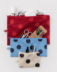 Baggu - Flat Pouch Set - Polka Dot Mix