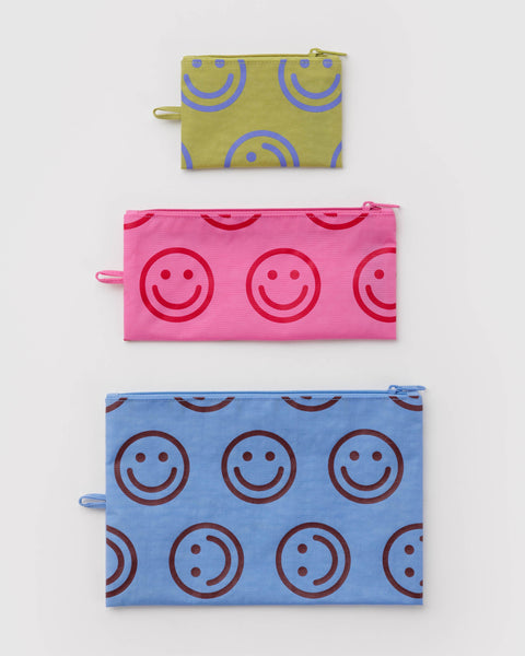 Baggu - Flat Pouch Set - Pop Happy Mix