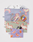 Baggu - Flat Pouch Set - Spring Animals
