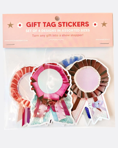 Have a Nice Day - Award Ribbon Gift Tag Stickers