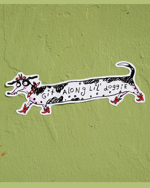 Gentle Thrills - Git Along Doggie Bumper Sticker