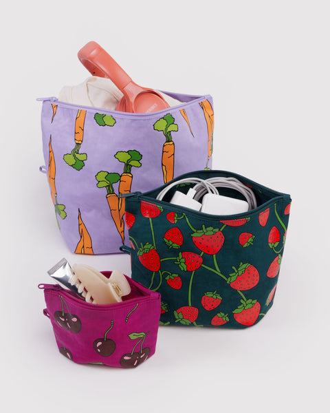 Baggu - Go Pouch Set - Carrots & Berries