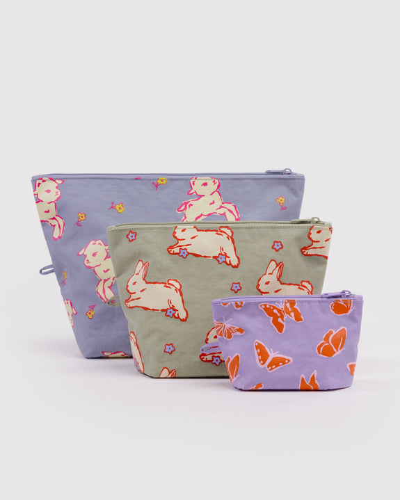 Baggu - Go Pouch Set - Spring Animals