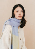 TBCo - Lambswool Oversized Scarf in Lilac Square Check