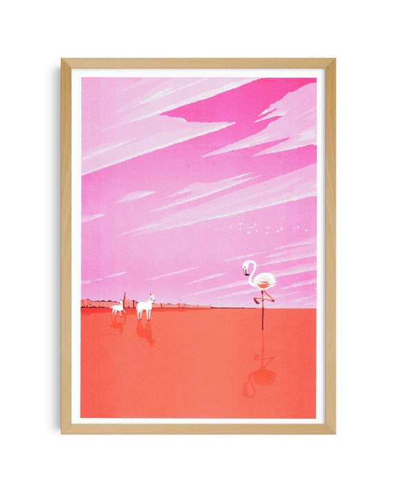 KIBLIND Atelier - Ito Kenske - Aigues-Mortes in the Camargue - A3 Poster