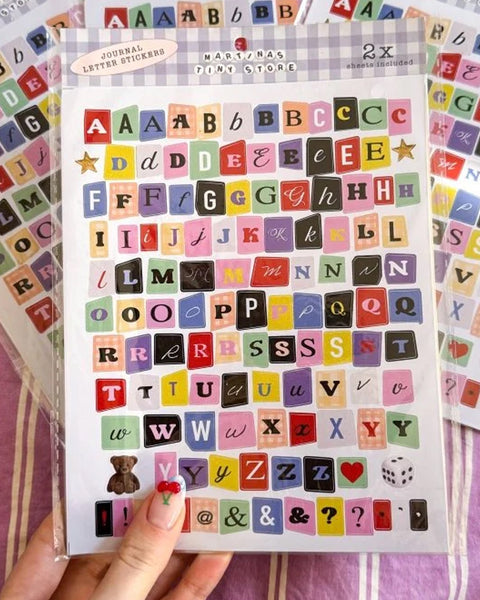 Martina's Tiny Store - Journal Letter Stickersheet