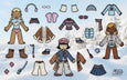 Rochelle Oh - 'Winter Dress Up' Sticker Sheet