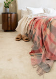 TBCo - Recycled Wool Blanket in Pink Patchwork Check