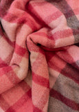 TBCo - Recycled Wool Blanket Berry Gingham Check