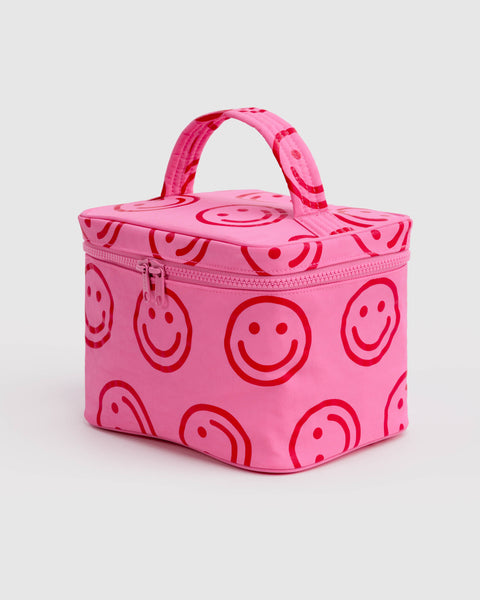 Baggu - Large Cosmetic Case - Azalea Pink Happy - PRE-ORDER FOR SHIPPING AFTER MONDAY OCTOBER 12TH*
