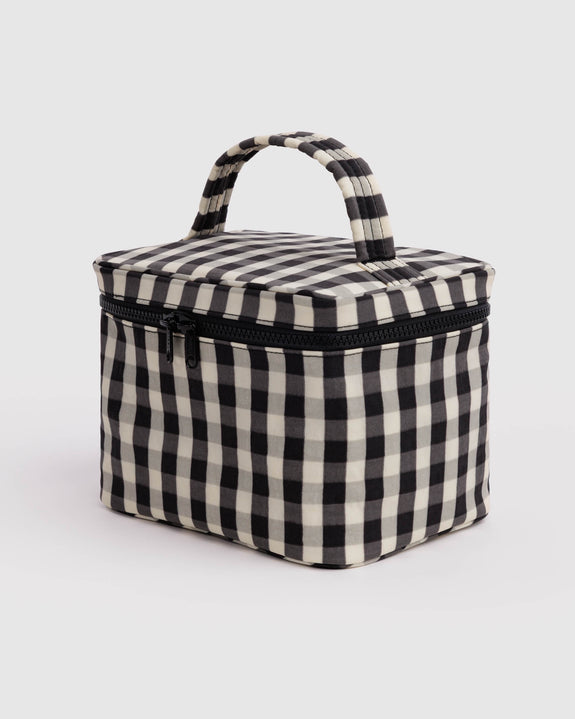 Baggu - Large Cosmetic Case - Black and Cream Gingham - PRE-ORDER FOR SHIPPING AFTER MONDAY OCTOBER 12TH*
