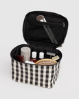 Baggu - Large Cosmetic Case - Black and Cream Gingham - PRE-ORDER FOR SHIPPING AFTER MONDAY OCTOBER 12TH*