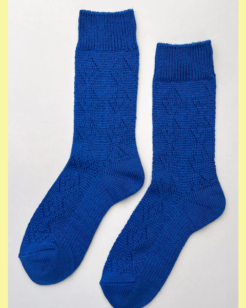 Le Bon Shoppe - Modal Eyelet Socks - Cobalt