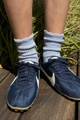 Le Bon Shoppe - Linen Scallop Socks - Pale Blue