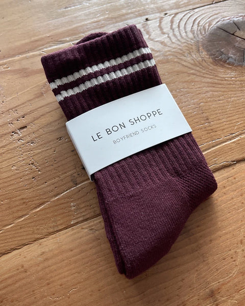 Le Bon Shoppe - Boyfriend Socks - Maroon