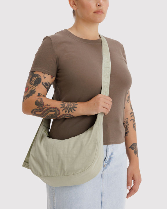 Baggu - Medium Nylon Crescent Bag - Celadon