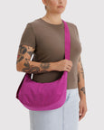 Baggu - Medium Nylon Crescent Bag - Deep Fuchsia