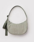 Baggu - Medium Nylon Crescent Bag - Sage Stripe