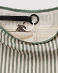 Baggu - Medium Nylon Crescent Bag - Sage Stripe