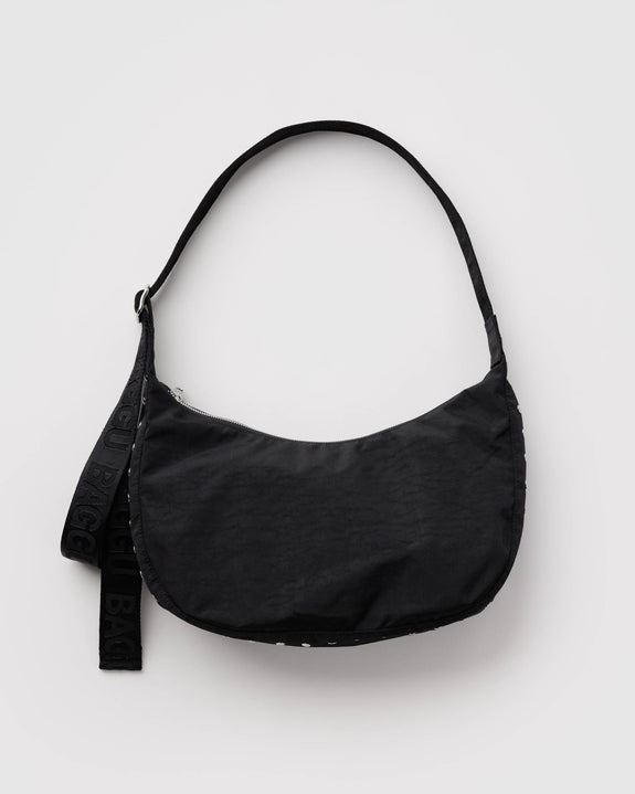 Baggu - Medium Nylon Crescent Bag - Black - Studs - *PRE-ORDER FOR SHIPPING AFTER MONDAY OCTOBER 12TH*