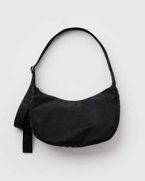 Baggu - Medium Nylon Crescent Bag - Black - Studs - *PRE-ORDER FOR SHIPPING AFTER MONDAY OCTOBER 12TH*