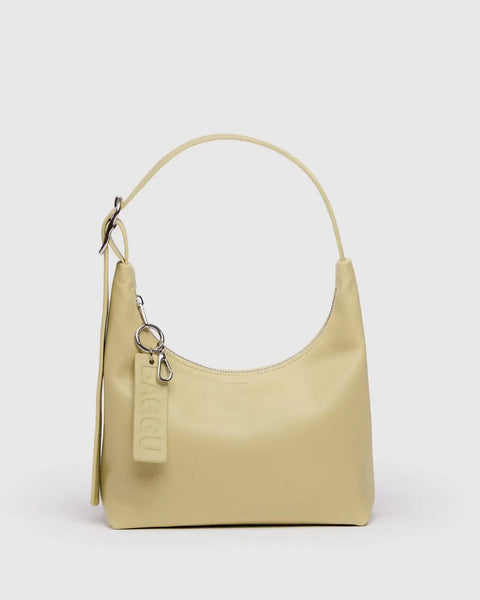 Baggu - Mini Recycled Leather Shoulder Bag - Straw