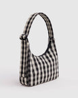 Baggu - Mini Nylon Shoulder Bag - Black and Cream Gingham