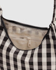 Baggu - Mini Nylon Shoulder Bag - Black and Cream Gingham