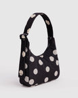 Baggu - Mini Nylon Shoulder Bag - Black and Cream Polka Dot - *PRE-ORDER FOR SHIPPING AFTER MONDAY OCTOBER 12TH*