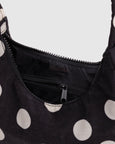 Baggu - Mini Nylon Shoulder Bag - Black and Cream Polka Dot - *PRE-ORDER FOR SHIPPING AFTER MONDAY OCTOBER 12TH*