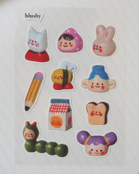 Natamori - Blushy - Sticker Sheet