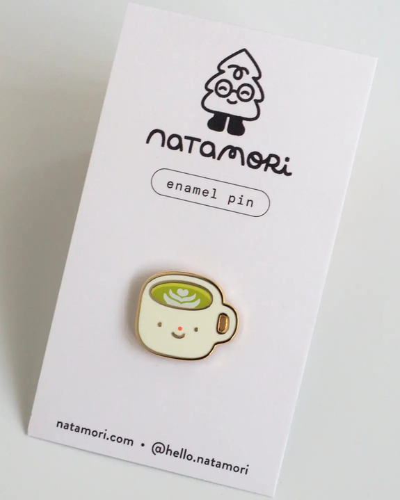 Natamori - Matcha Latte - Enamel Pin