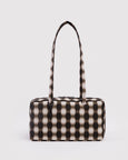 Baggu - Nylon Bowler Bag - Blurred Gingham Brown